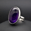 Sterling SIlver Amethyst Ring Size 8