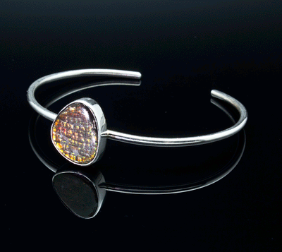 Sterling Silver Ammolite Bracelet