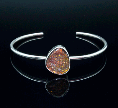 Sterling Silver Ammolite Bracelet