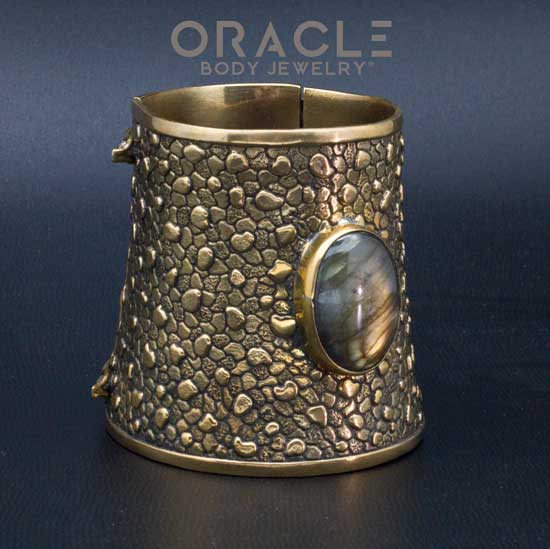 Ruler Cuff Bracelet with Labradorite