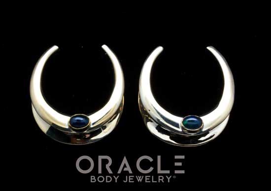 1-1/4" (32mm) Brass Saddles with Ethiopian Black Opal