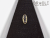 14k Channel Set Black Diamond Threadless Gold End