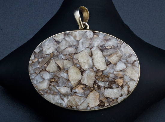 Sterling Silver Copper Calcite Pendant