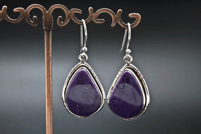 Sterling Silver Charoite Earrings