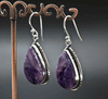 Sterling Silver Charoite Earrings