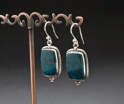 Sterling Silver Chrysocolla Earrings