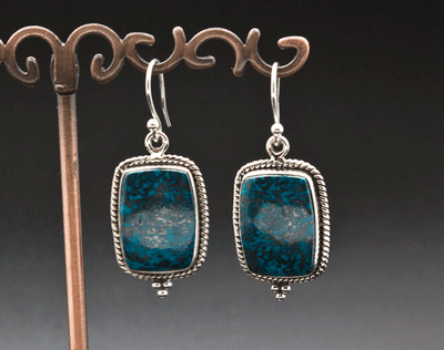 Sterling Silver Chrysocolla Earrings