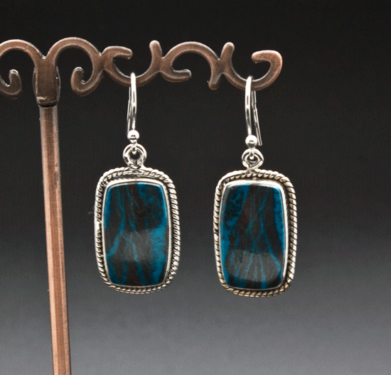 Sterling Silver Chrysocolla Earrings