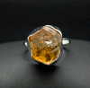 Sterling Silver Raw Citrine Ring Size 6.5