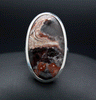 Sterling Silver Crazy Lace Agate Ring Size 7