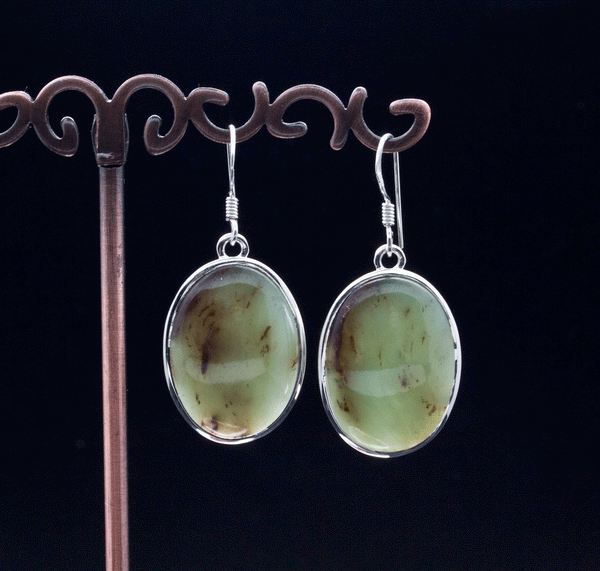 Sterling Silver Chrysoprase Earrings