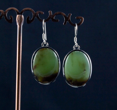 Sterling Silver Chrysoprase Earrings