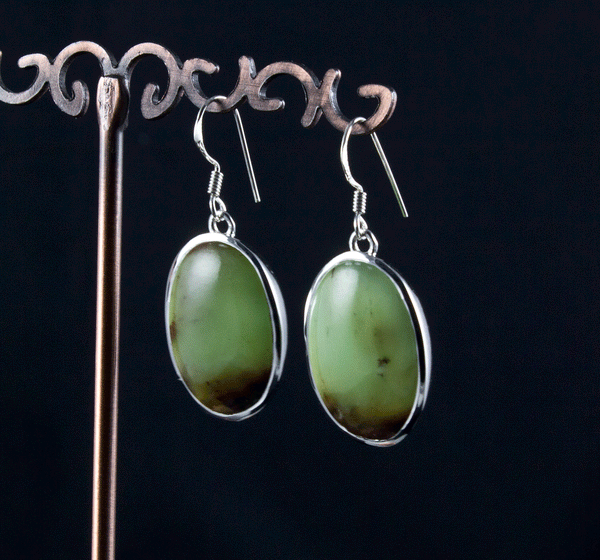 Sterling Silver Chrysoprase Earrings