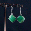 Sterling Silver Chrysoprase Earrings