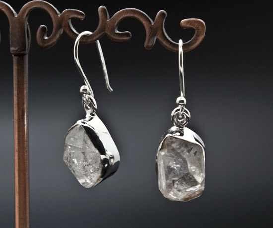 Sterling Silver Herkimer Diamond Earrings