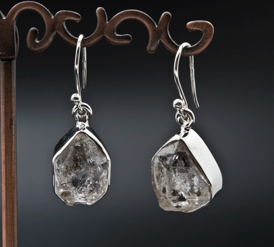 Sterling Silver Herkimer Diamond Earrings