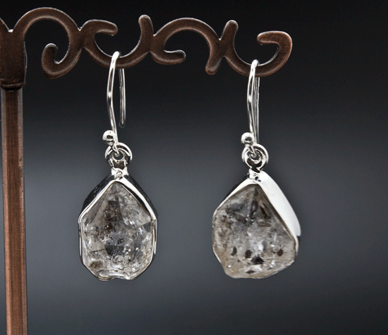 Sterling Silver Herkimer Diamond Earrings