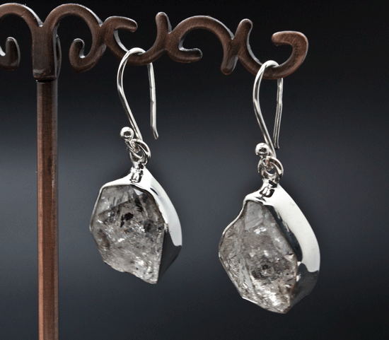 Sterling Silver Herkimer Diamond Earrings