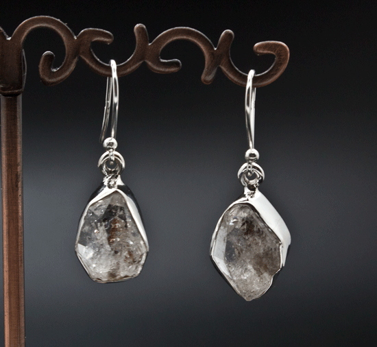 Sterling Silver Herkimer Diamond Earrings