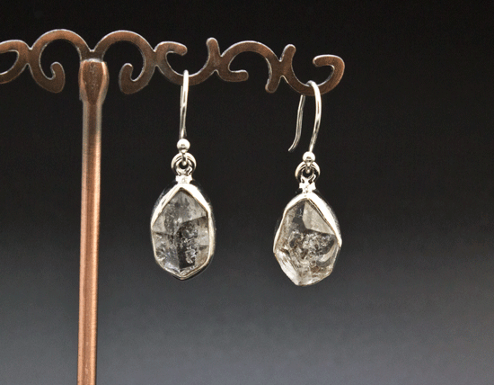 Sterling Silver Herkimer Diamond Earrings