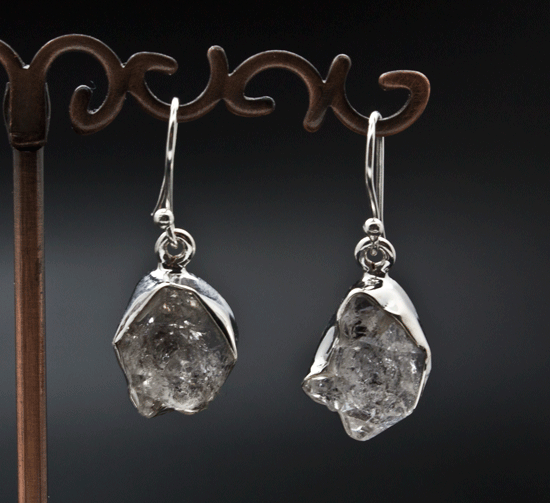 Sterling Silver Herkimer Diamond Earrings