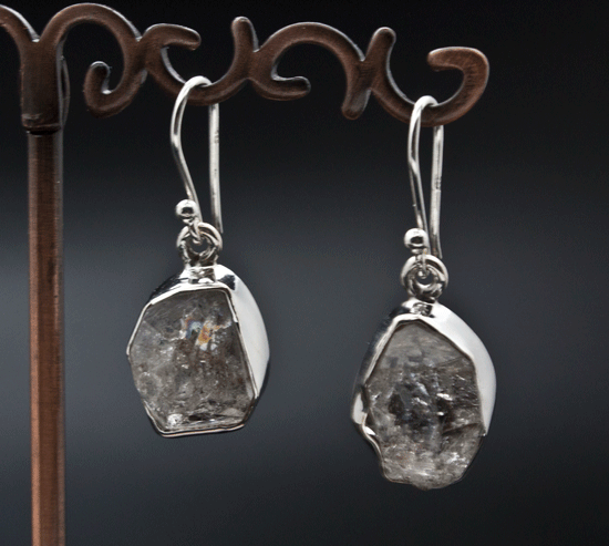 Sterling Silver Herkimer Diamond Earrings