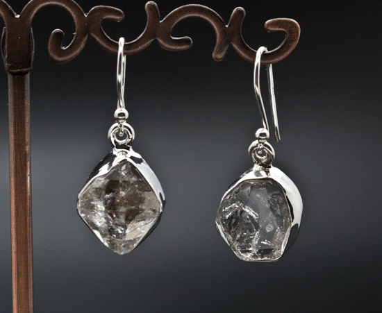 Sterling Silver Herkimer Diamond Earrings