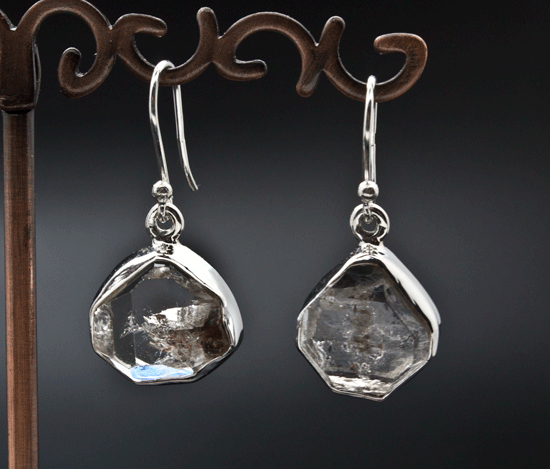 Sterling Silver Herkimer Diamond Earrings