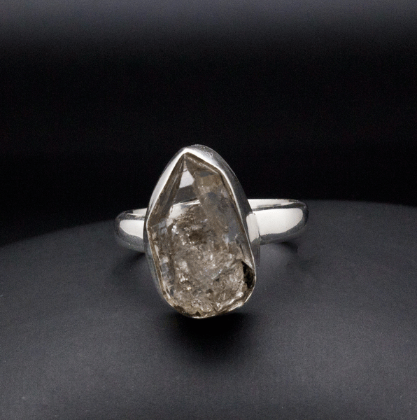 Sterling Silver Herkimer Diamond Ring Size 6.5