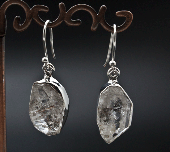 Sterling Silver Herkimer Diamond Earrings