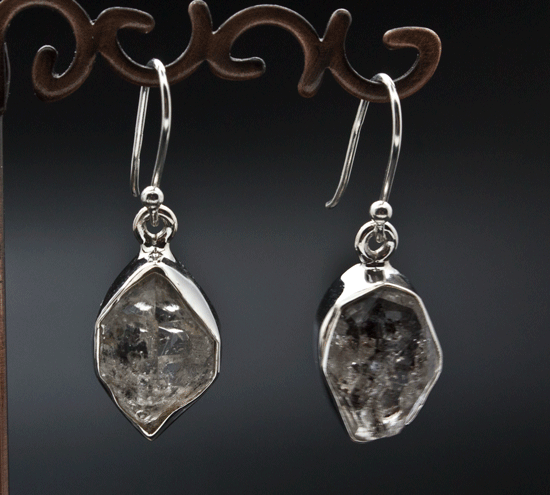 Sterling Silver Herkimer Diamond Earrings