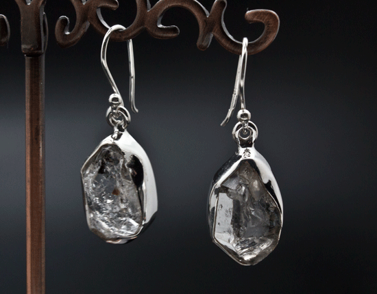 Sterling Silver Herkimer Diamond Earrings