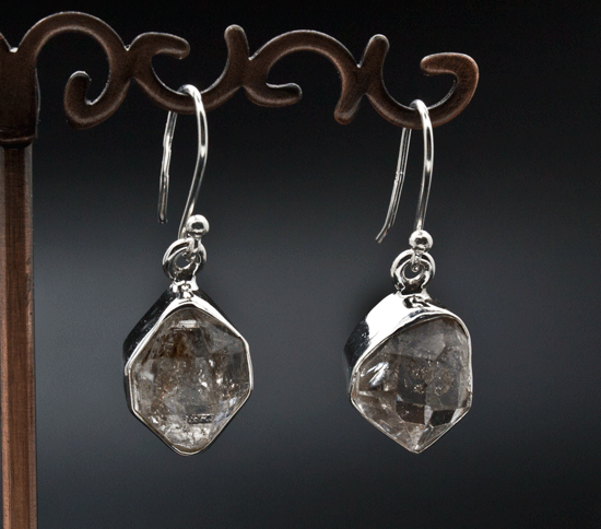 Sterling Silver Herkimer Diamond Earrings