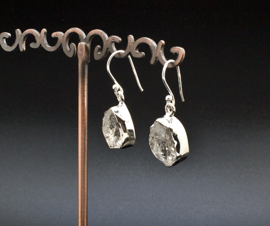 Sterling Silver Herkimer Diamond Earrings