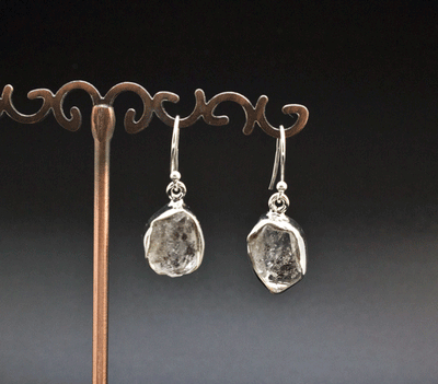 Sterling Silver Herkimer Diamond Earrings