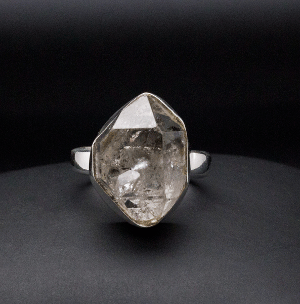 Sterling Silver Herkimer Diamond Ring Size 5.5