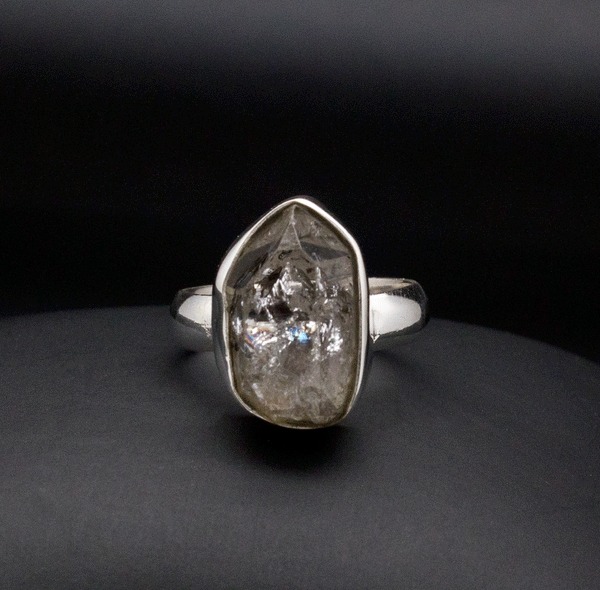 Sterling Silver Herkimer Diamond Ring Size 5.5