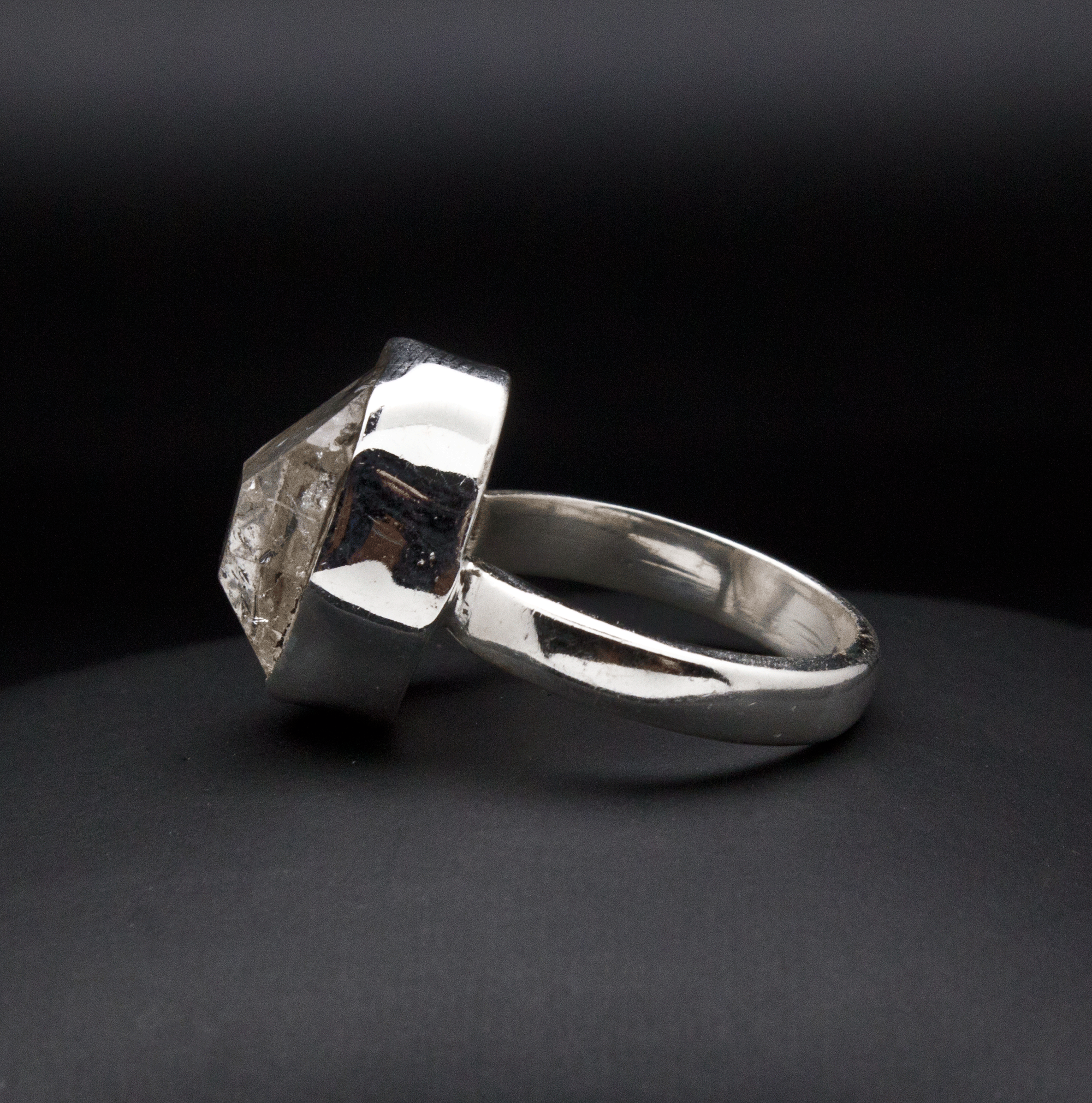 Sterling Silver Herkimer Diamond Ring Size 5.5