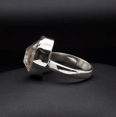 Sterling Silver Herkimer Diamond Ring Size 5.5