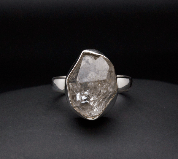 Sterling Silver Herkimer Diamond Ring Size 5.5