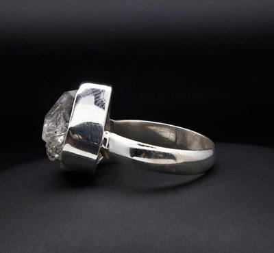 Sterling SIlver Herkimer Diamond Ring Size 7