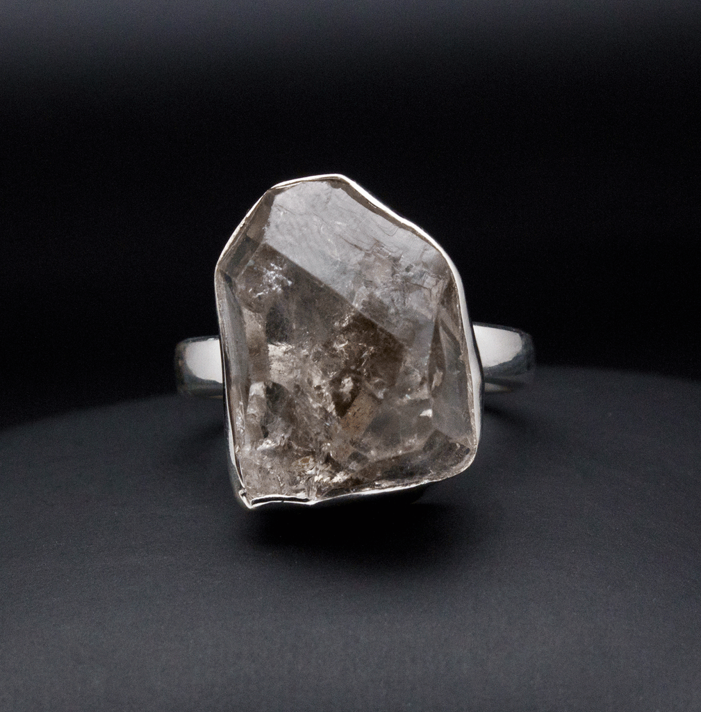 Sterling Silver Herkimer Diamond Ring Size 7