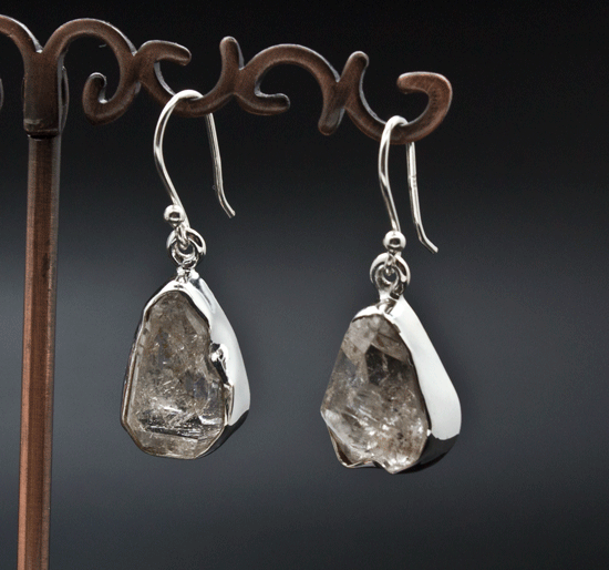 Sterling Silver Herkimer Diamond Earrings