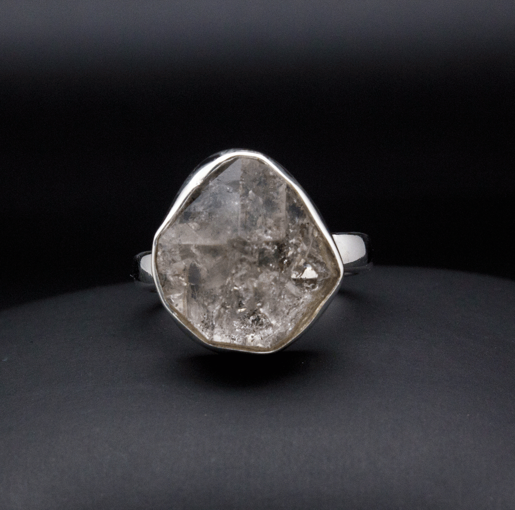 Sterling Silver Herkimer Diamond Ring Size 7