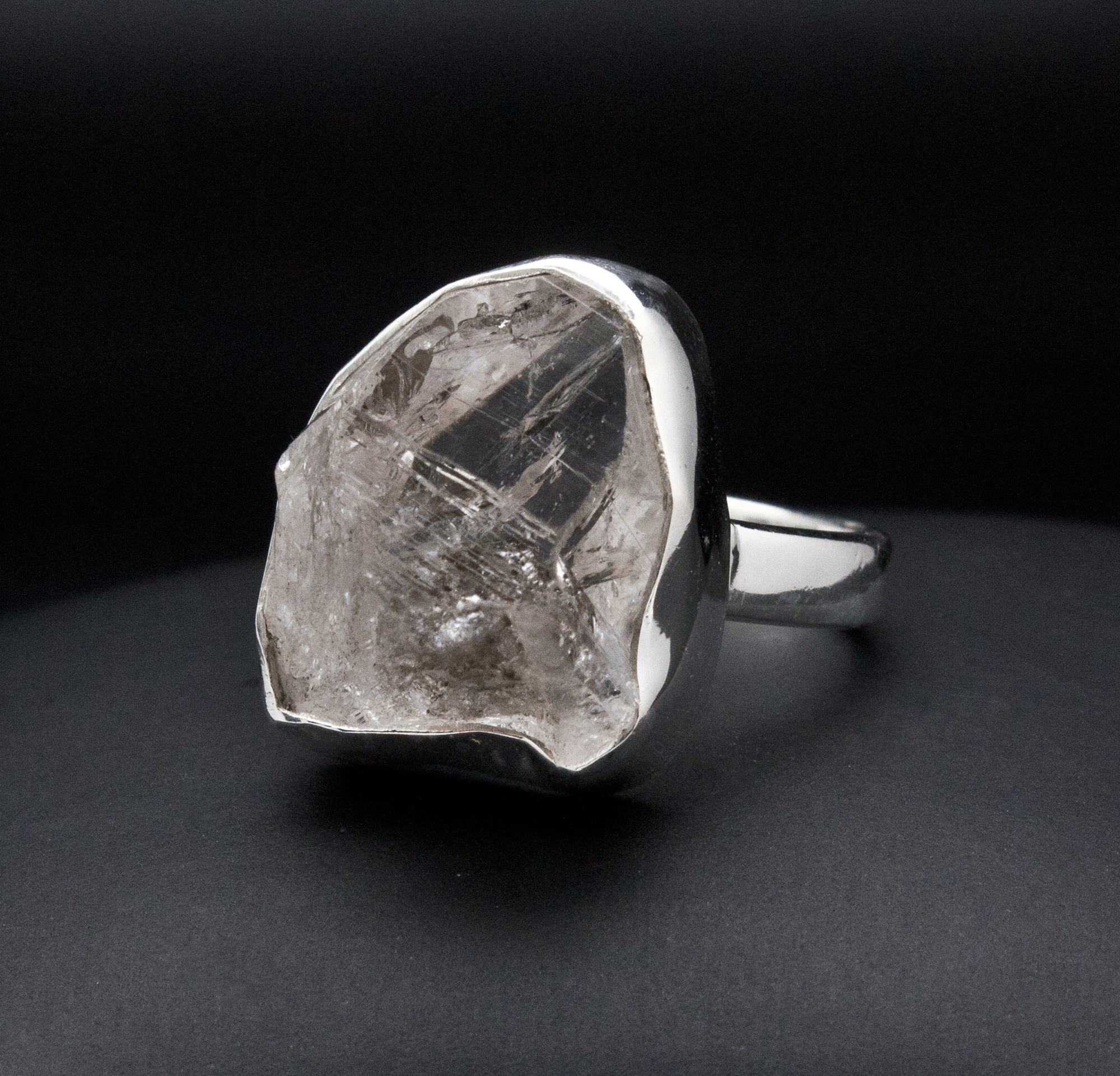 Sterling Silver Herkimer Diamond Ring Size 7