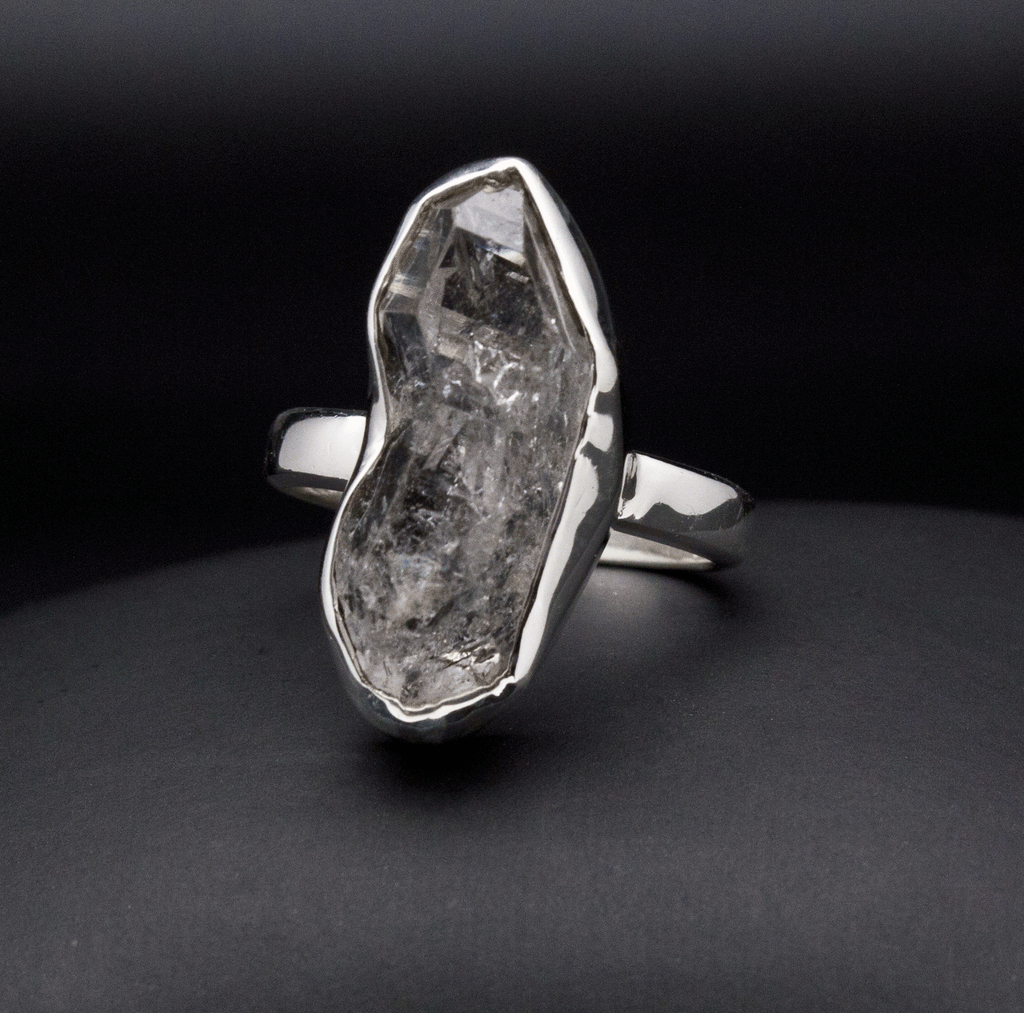 Sterling Silver Herkimer Diamond Ring Size 7