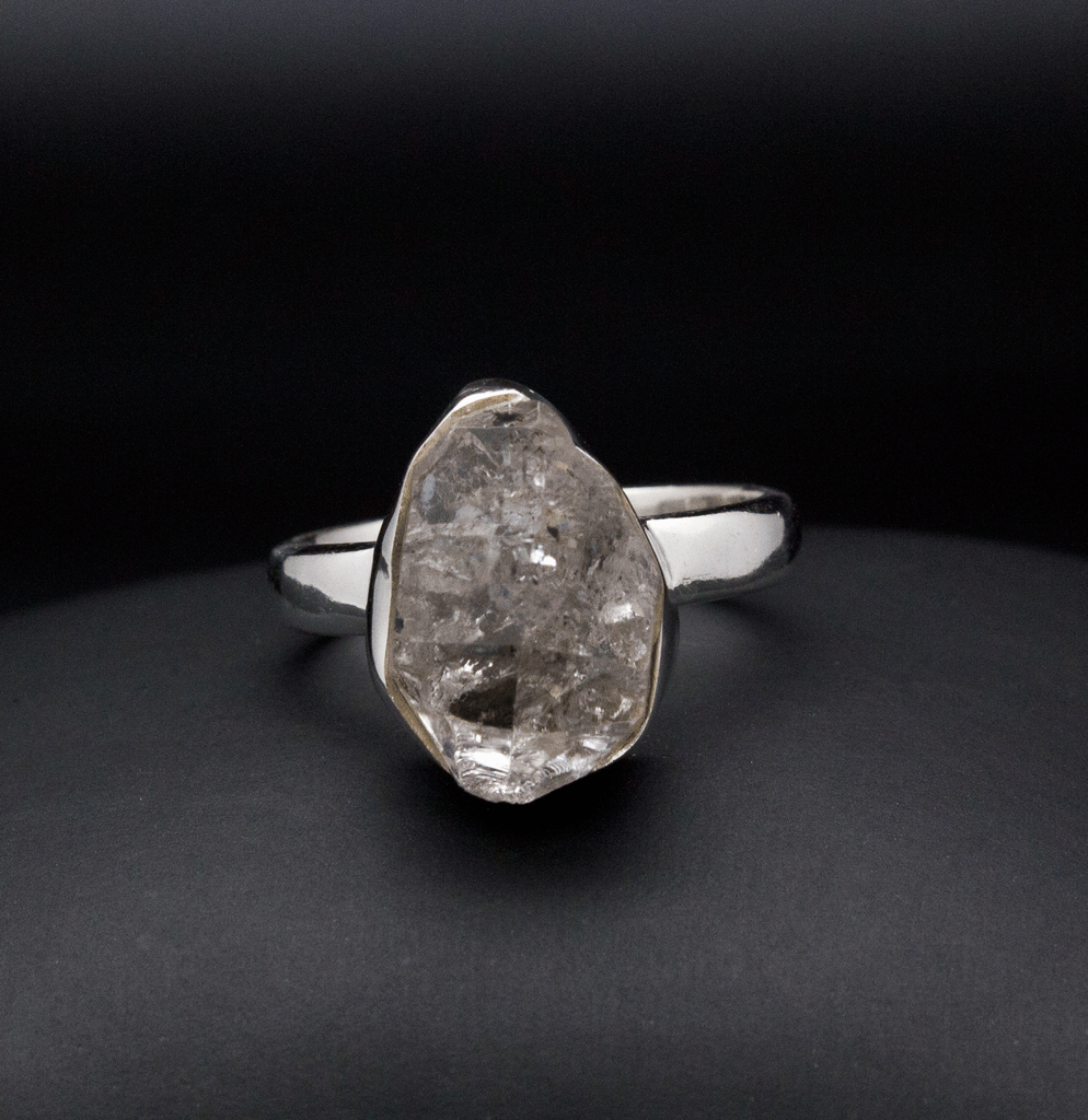 Sterling Silver Herkimer Diamond Ring Size 7