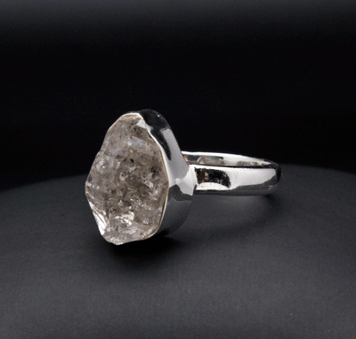 Sterling Silver Herkimer Diamond Ring Size 7