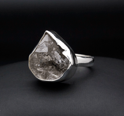 Sterling Silver Herkimer Diamond Ring Size 7