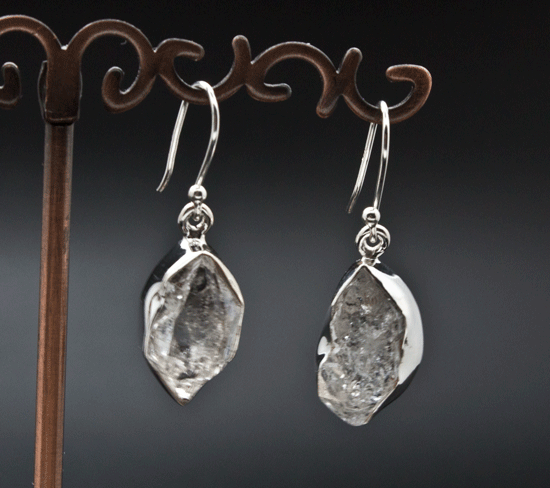 Sterling Silver Herkimer Diamond Earrings